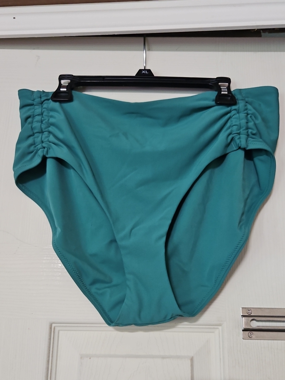CALIA Adjustable Tie Front Swim Bottoms: JUNGLE GREEN: NEW WITH TAGS: SIZE L